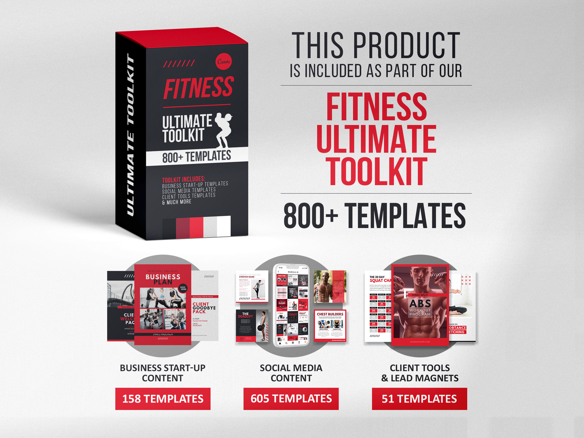 Fitness Client Welcome Pack and Client Goodbye Pack (Scarlet)