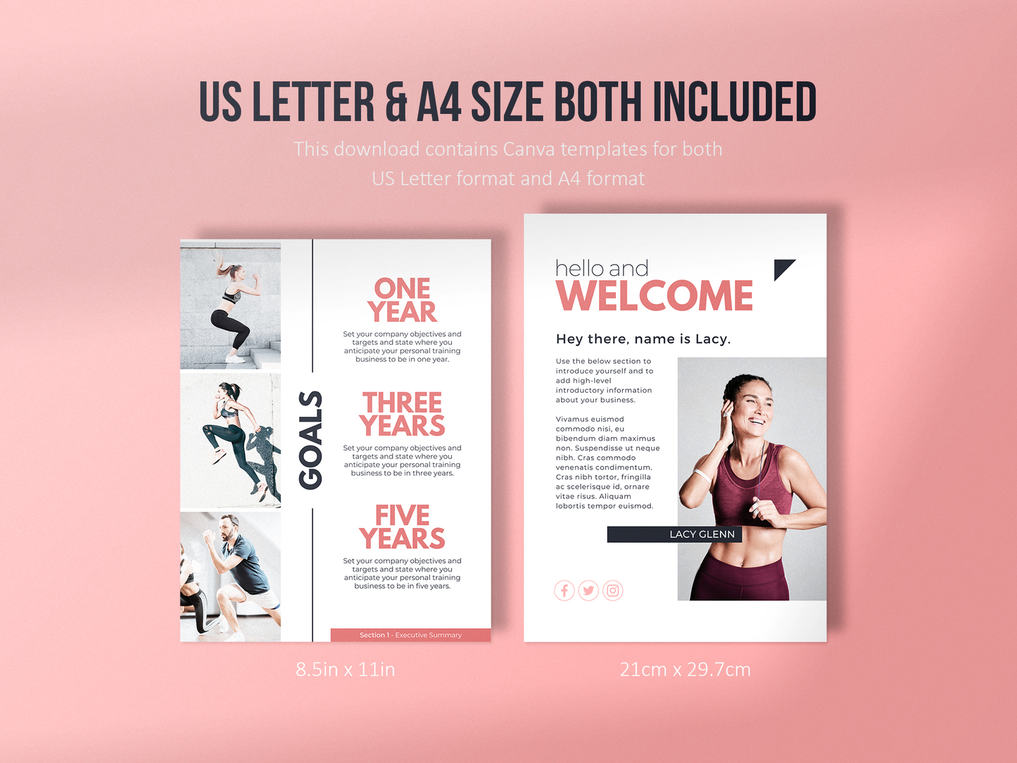 Fitness Business Plan Template (blush)