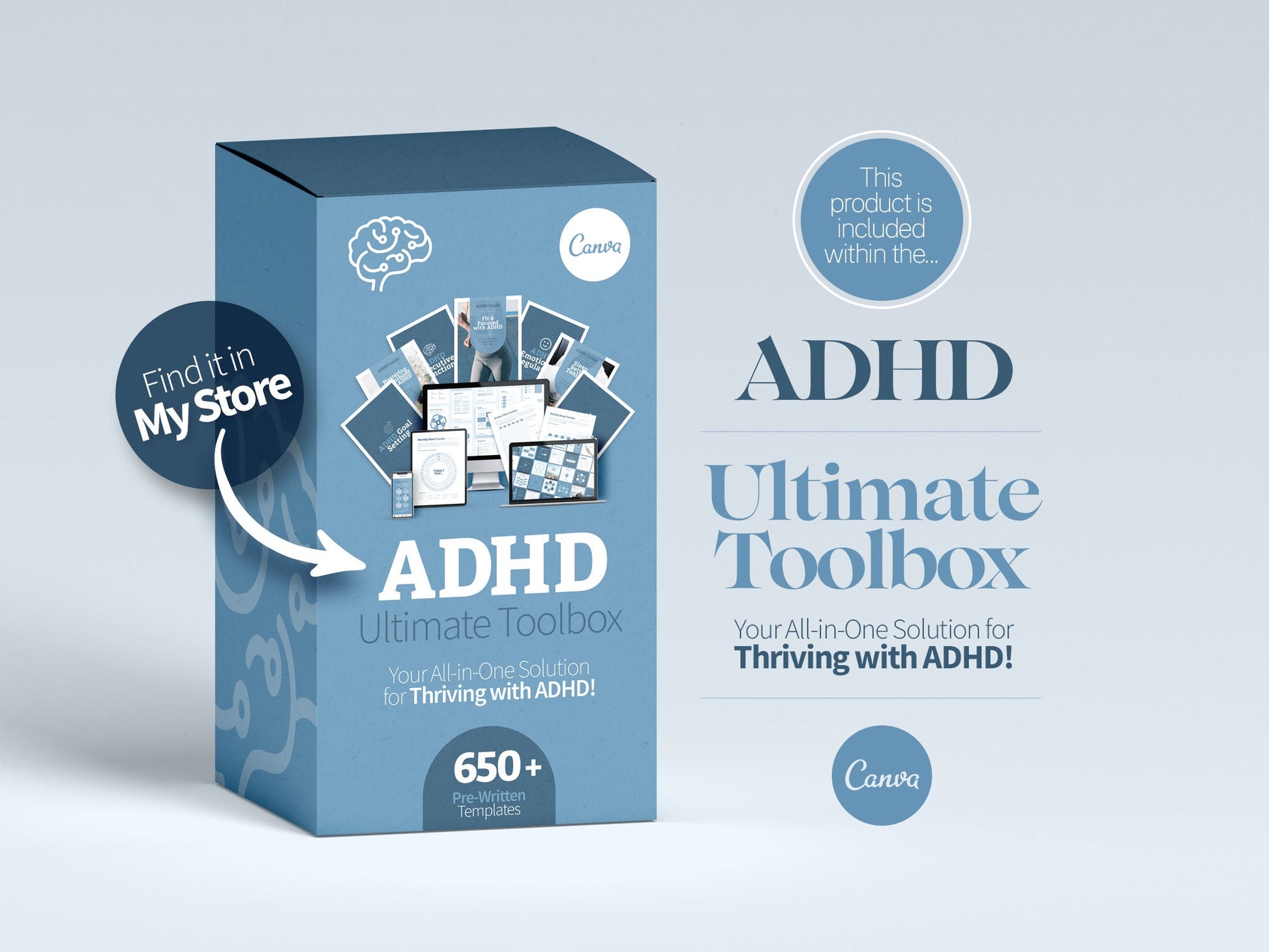 200+ ADHD Instagram Canva Templates